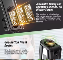 Cargar imagen en el visor de la galería, Tensor Hand Grip 10/120 Kg Contador Ejercitador Mano Terapia