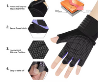 Cargar imagen en el visor de la galería, Guantes Con Muñequera Entrenamiento Gimnasio Pesas Gym