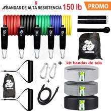 Cargar imagen en el visor de la galería, KIT DE BANDAS 150 LBS + KIT DE BANDAS DE TELA