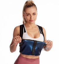 Cargar imagen en el visor de la galería, Faja Reductora Termica Camiseta Sauna Mujer Con Cremallera