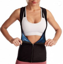 Cargar imagen en el visor de la galería, Faja Reductora Termica Camiseta Sauna Mujer Con Cremallera