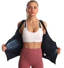 Cargar imagen en el visor de la galería, Faja Reductora Termica Camiseta Sauna Mujer Con Cremallera