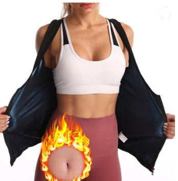Faja Reductora Termica Camiseta Sauna Mujer Con Cremallera – TheFitFrog