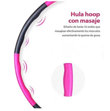 Cargar imagen en el visor de la galería, Aro Hula Hoop Desmontable Con Espuma De Masajes Para Abdomen