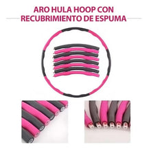Cargar imagen en el visor de la galería, Aro Hula Hoop Desmontable Con Espuma De Masajes Para Abdomen