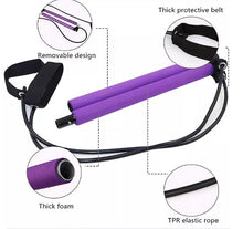 Cargar imagen en el visor de la galería, Bandas De Resistencia Para Pilates Gym Con Tubo Y Agarre