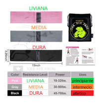 Cargar imagen en el visor de la galería, KIT BANDAS ELASTICAS DE TELA + LAZO CON PESO