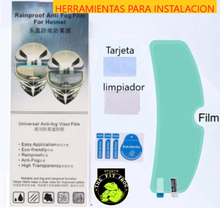 Cargar imagen en el visor de la galería, ADHESIVO ANTI LLUVIA PARA VISOR DE CASCO MOTO