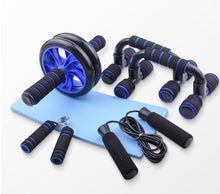 Cargar imagen en el visor de la galería, KIT PUSH UP, RUEDA ABDOMINAL, LAZO PARA SALTAR, SET DE EJERCICIO