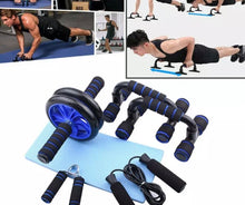 Cargar imagen en el visor de la galería, KIT PUSH UP, RUEDA ABDOMINAL, LAZO PARA SALTAR, SET DE EJERCICIO