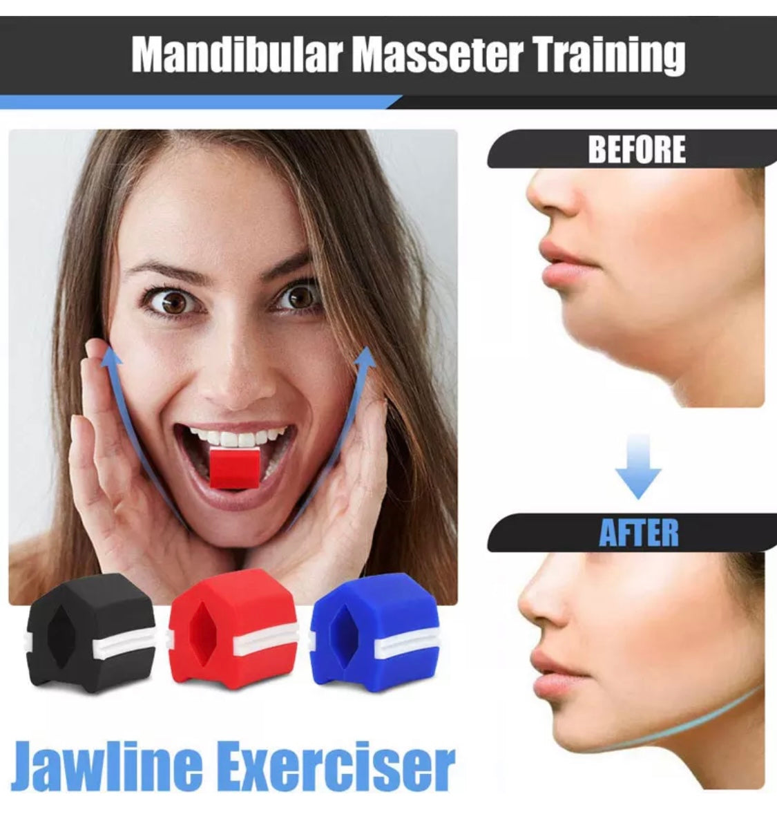 30/40/50 Lbs Jawline Trainer Jaw Ejercicio de mandíbula, ejercicio de cara  y cuello, Jawline portáti brand modelStyleType